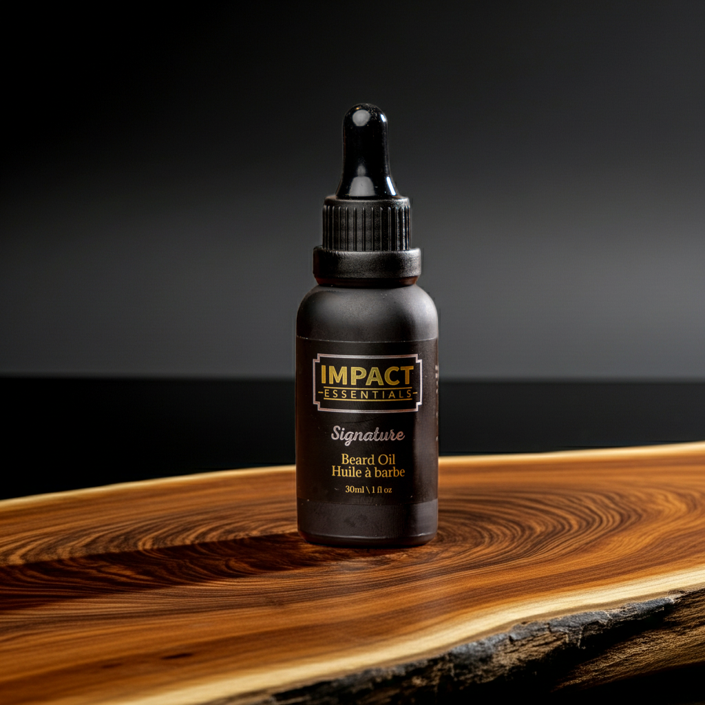 Signature Natural Beard Oil - Coffee, Whiskey, and Citrus Blend by IMPACT Essentials