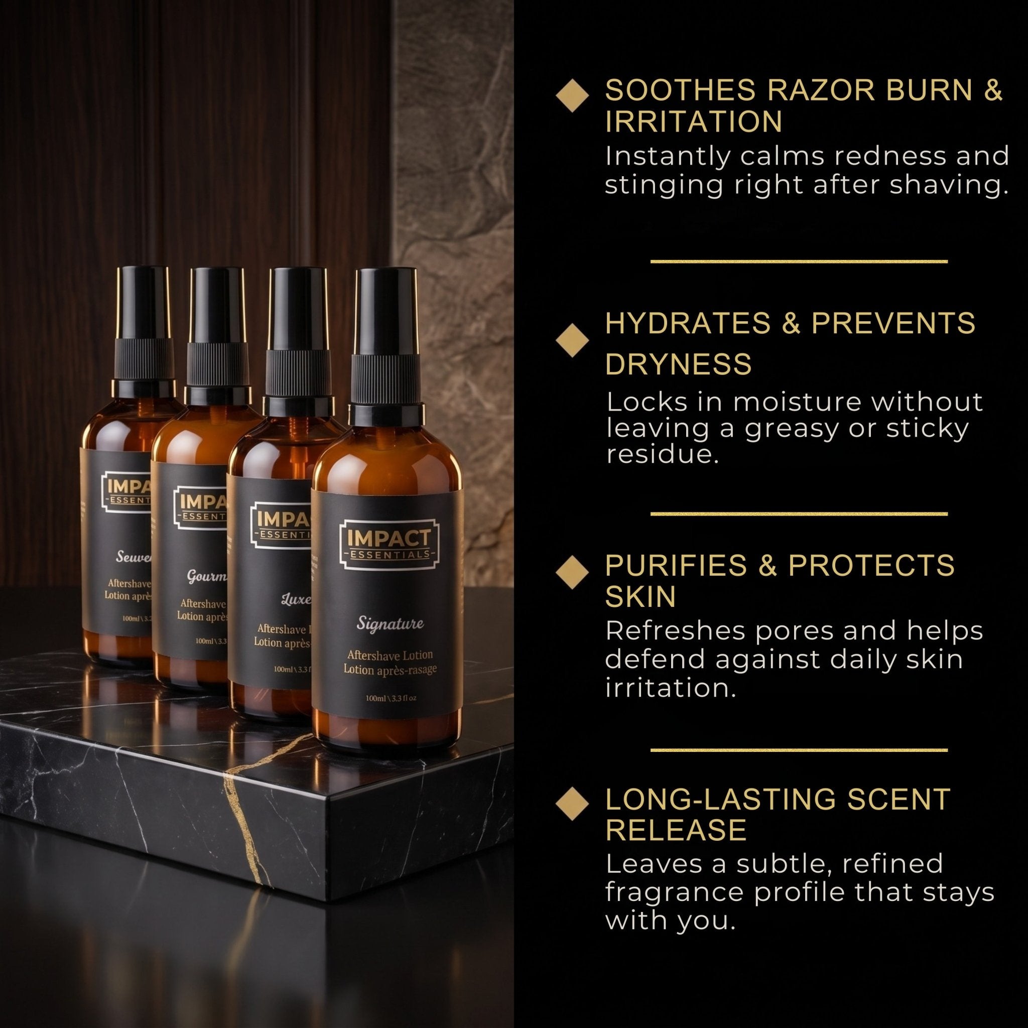 Souvenir Aftershave | Bay Rum & Sandalwood - Impact Essentials - Aftershave - Souvenir Aftershave | Bay Rum & Sandalwood