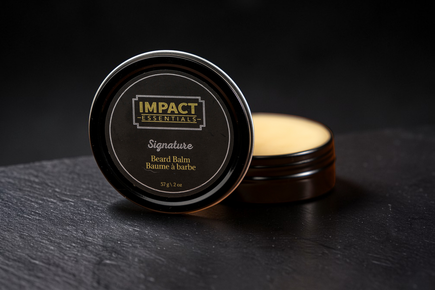 Beard balm Grooming Product on a black tray