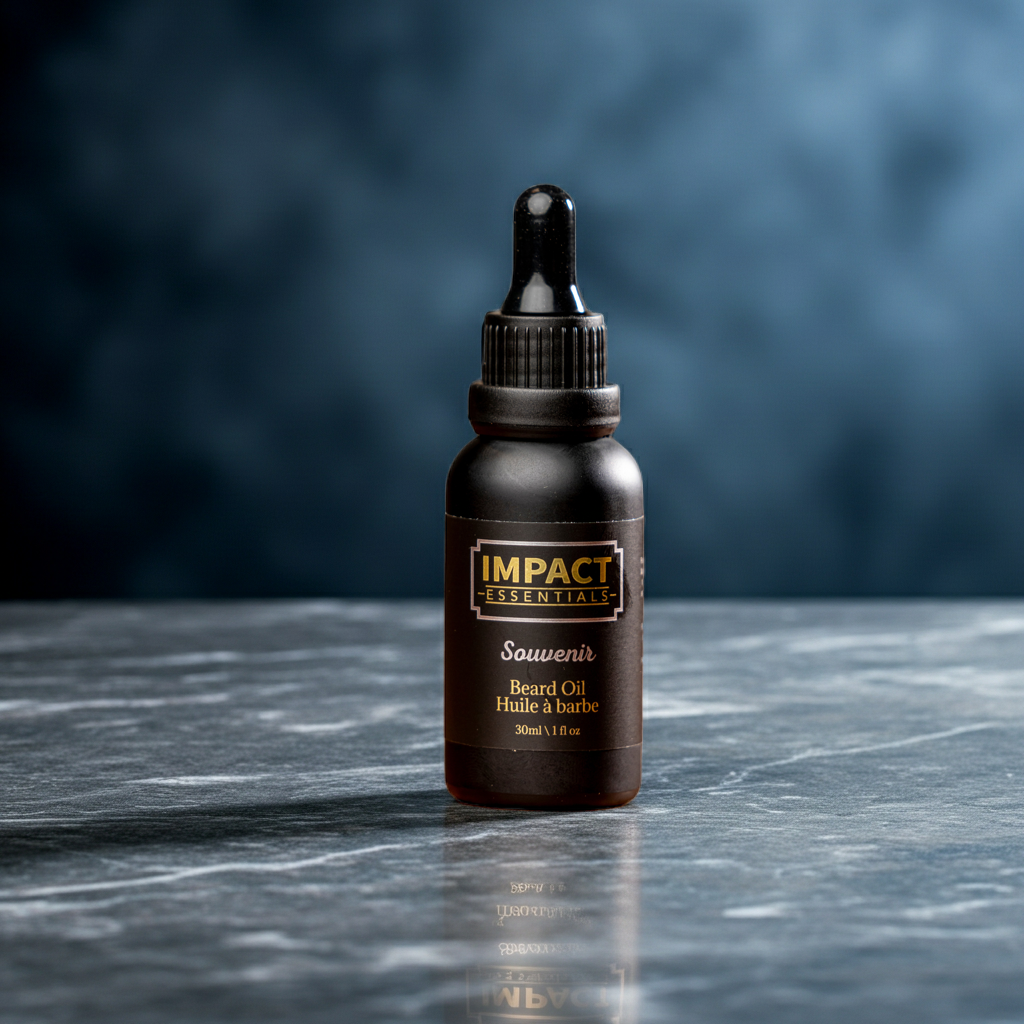 Souvenir Natural Beard Oil - Bay Rum and Sandalwood Blend by IMPACT Essentials