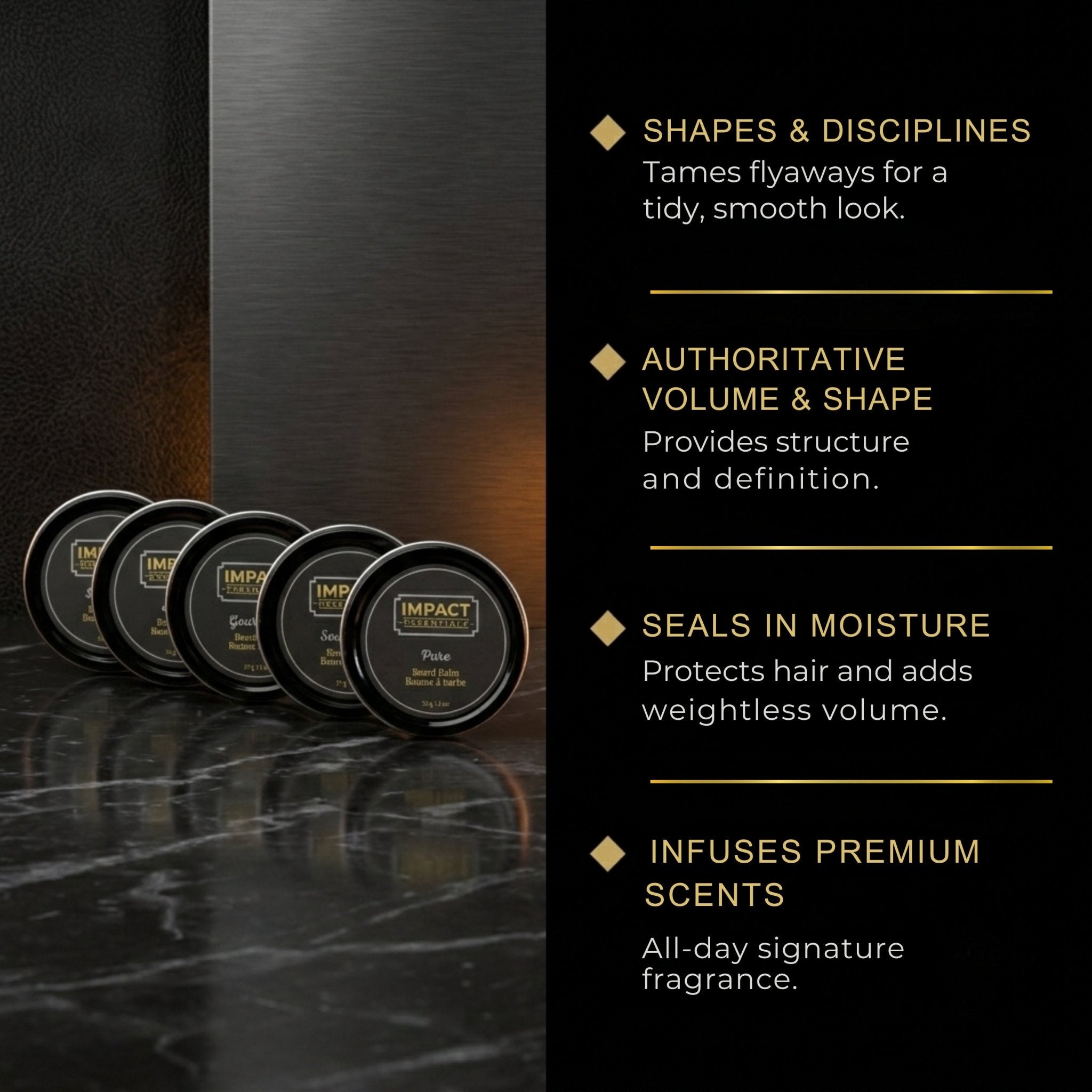Luxe Beard Balm | Cherry Tobacco & Cedar - Impact Essentials - Beard Balm - Luxe Beard Balm | Cherry Tobacco & Cedar